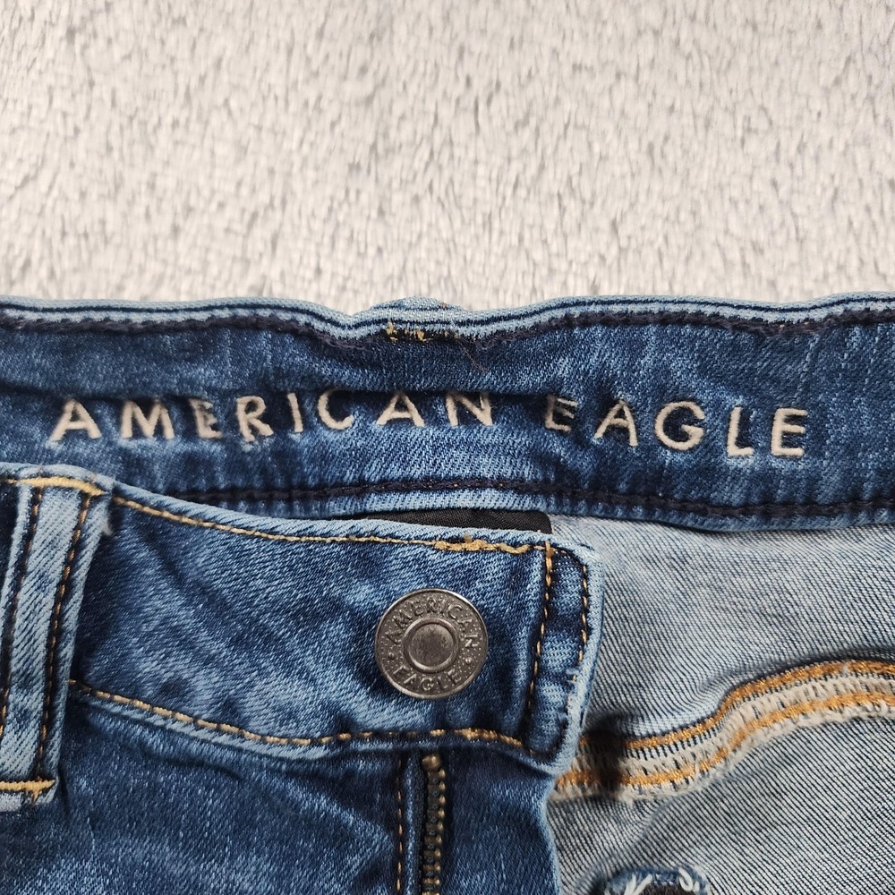American Eagle Pants Mens 32x32 (Fits 30x30) Blue Original Bootcut Denim Stretch - Picture 6 of 13